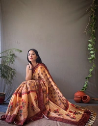 cotton saree printed
